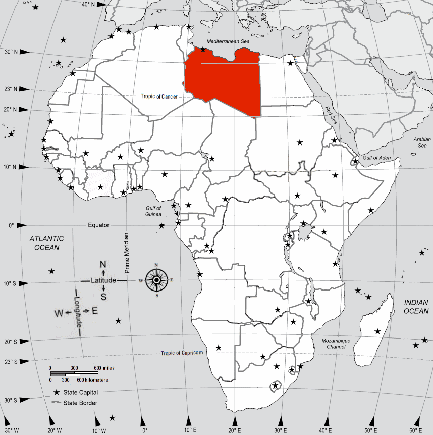 Libya Africa Map From The G Man Libyas North African Neighbors