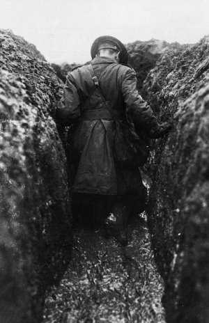 Tommy in Waterlogged Trench