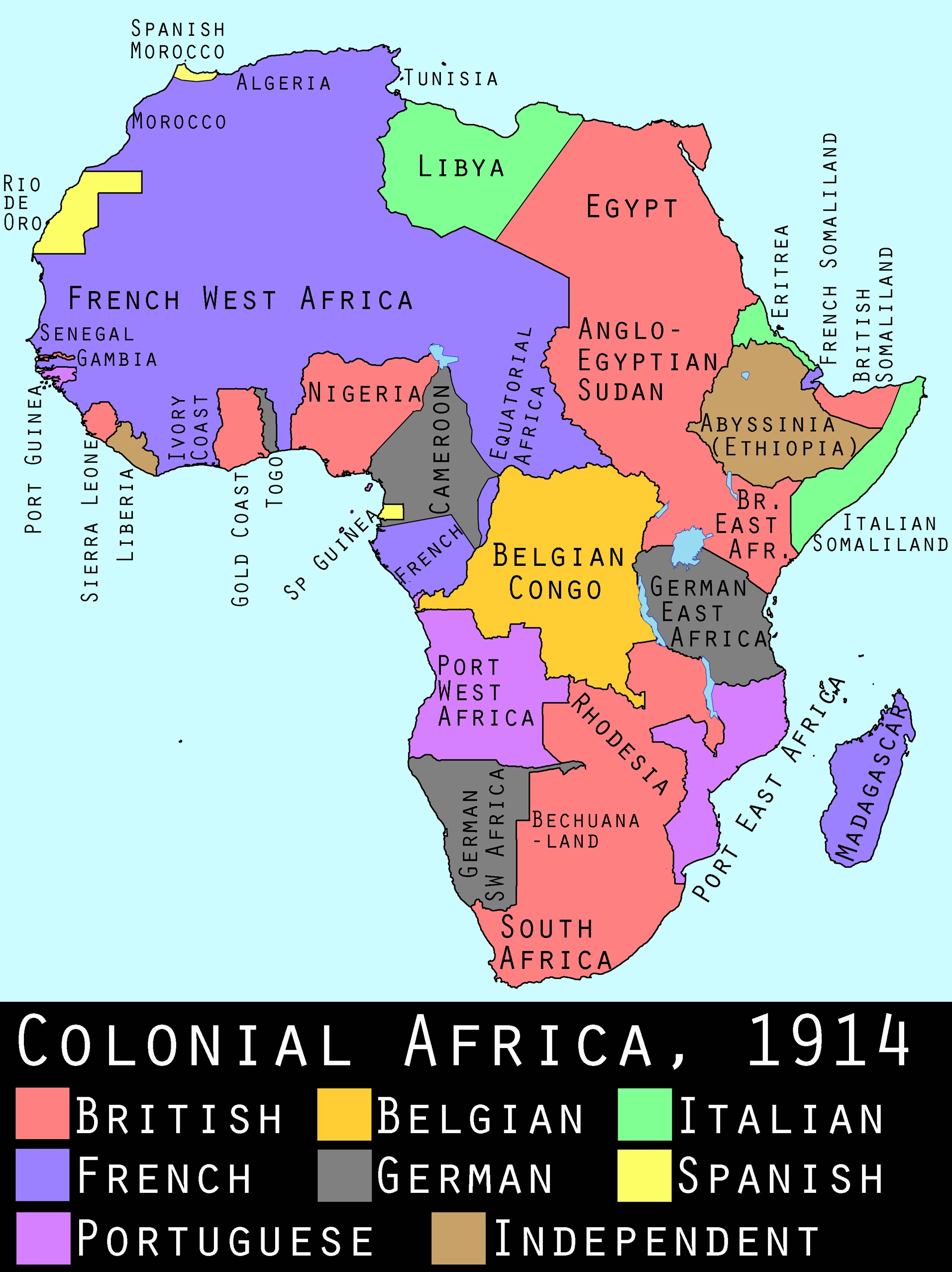 Africa prior to World War One.